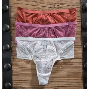 Victoria's Secret Very Sexy High Waist Lace Thong Bundle Sz XS New 3 pieces